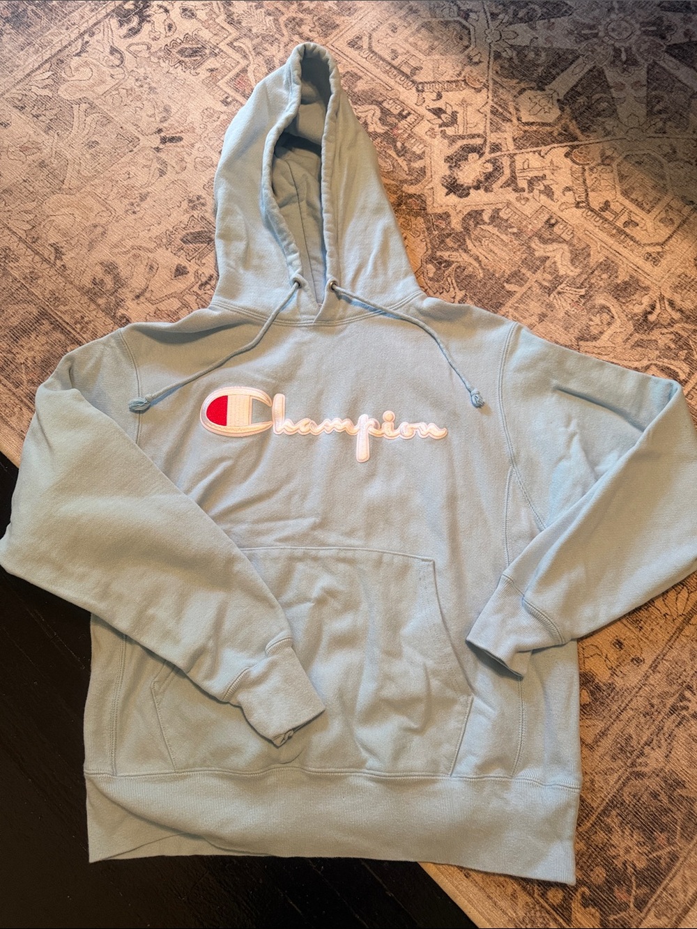 Champion Sweatshirt Light Blue Size Medium